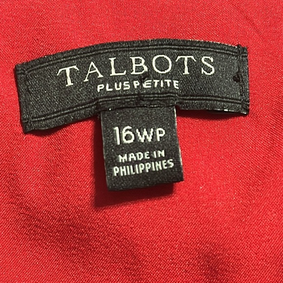 TALBOTS Womens Red Tartan Plaid Wool Blend Flounce Hem Sheath
Dress Size 16WP 16 - Picture 7 of 11
